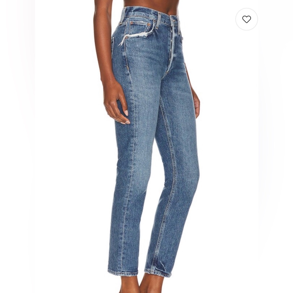 AGOLDE Riley Long High Rise Straight Jeans in Moor
Size 26